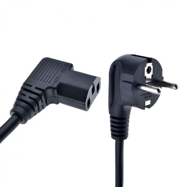 Power  güç kablosu 3x0.75 L tipi 90 derece power güç kablo 2m