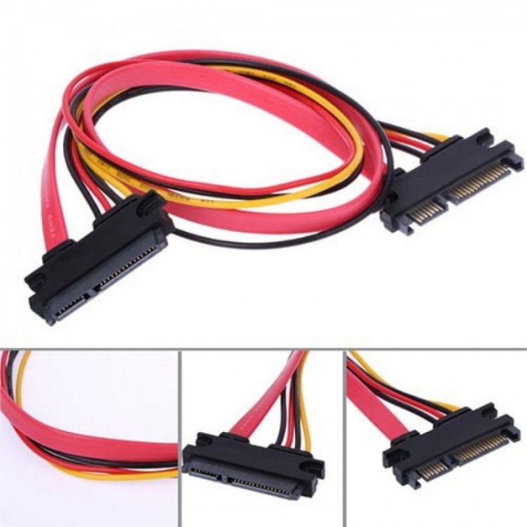 1 metre 7 pin 15 pin erkek dişi sata uzatma kablo 22 pin sata uzatma kablo