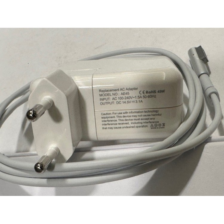 Macbook uyumlu L uçlu 14.5 volt 3.1 amper magsafe1 adaptör 45 watt magsafe1 adaptör Macbook uyumlu L uçlu 14.5 volt 3.1 amper magsafe1 adaptör 45 watt magsafe1 adaptör