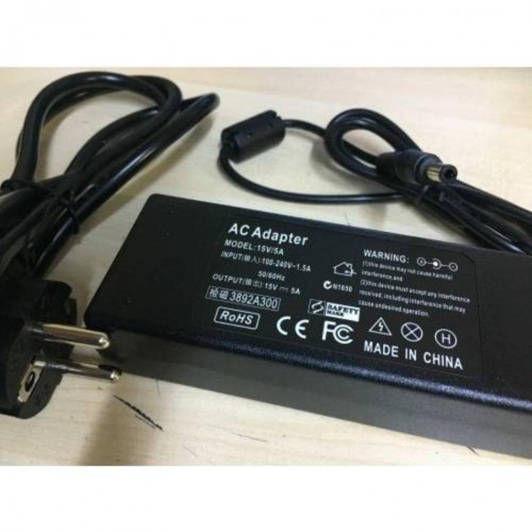 15 volt 5 amper standart uçlu adaptör 15 volt 5 amper 5.5 mm 2.5 mm adaptör