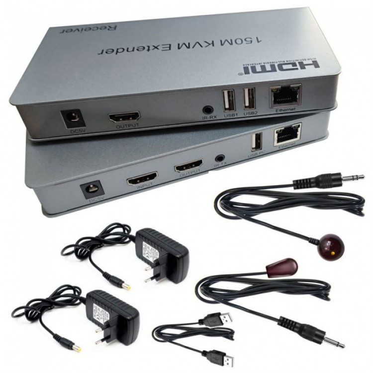 150 metre hdmi kvm extender1080P CAT5e Cat6 audio video alıcı verici