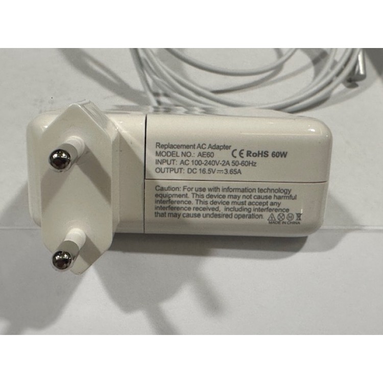 Macbook uyumlu L uçlu 16.5 volt 3.65 amper magsafe1 adaptör 60 watt magsafe1 adaptör Macbook uyumlu L uçlu 16.5 volt 3.65 amper magsafe1 adaptör 60 watt magsafe1 adaptör