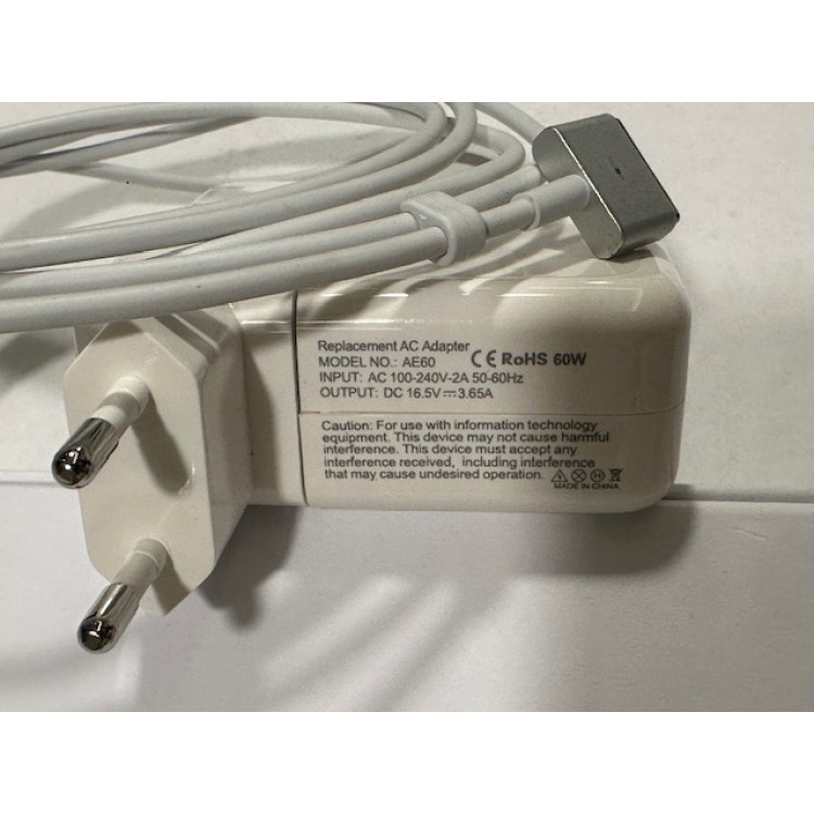 Macbook uyumlu T uçlu 16.5 volt 3.65 amper magsafe2 adaptör 65 watt magsafe2 adaptör