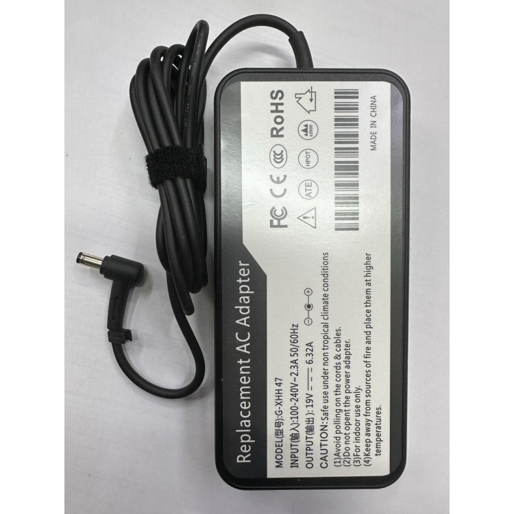 19 volt 6.32 amper 5.5 mm 2.5 mm adaptör 120 watt notebook adaptörü