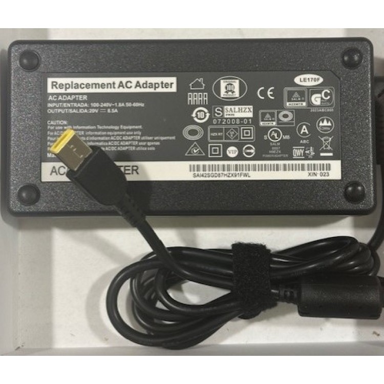 20 volt 8.5 amper lenovo uyumlu notebook adaptör 170 watt lenovo uyumlu adaptör