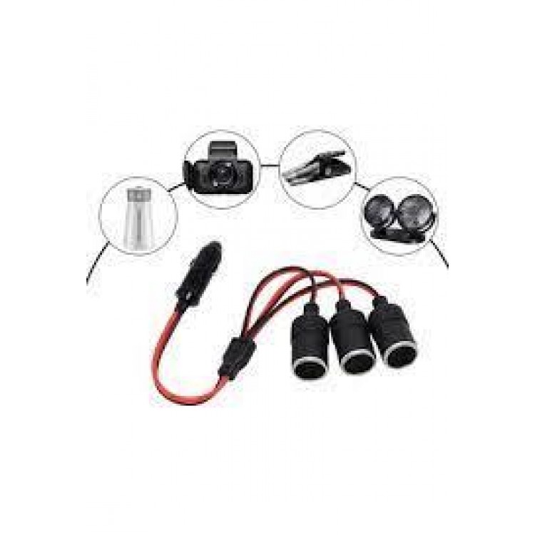 Çakmak uzatma kablosu 40 cm 3 port çakmak çoğaltıcı