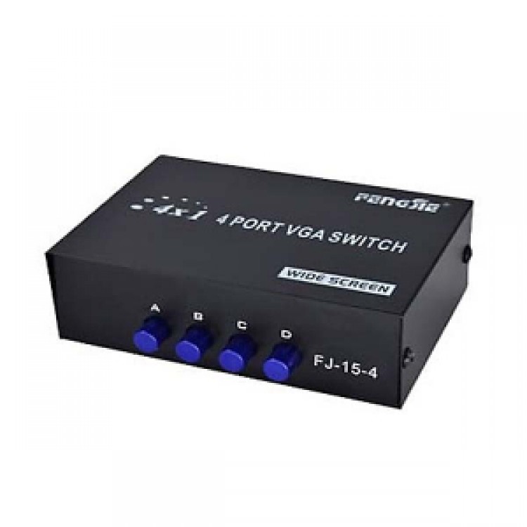 4 port vga switch 4 port vga seçici seçmeli vga switch kayıt cihazı kasa vga switch