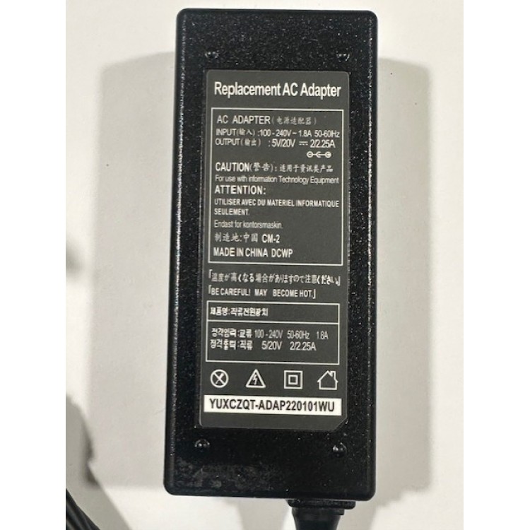 20 volt 2.25 amper type-c adaptör 45 watt typec adaptör