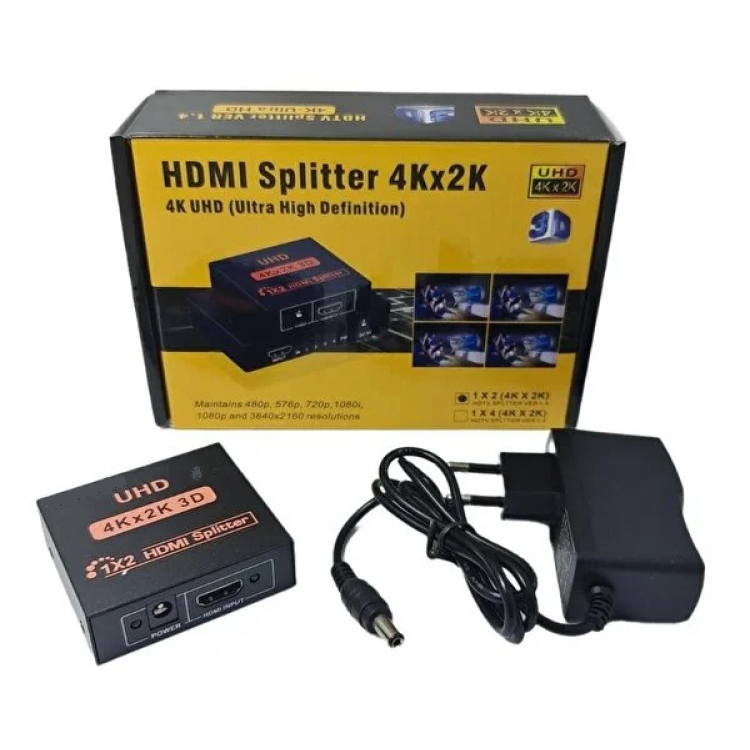 4k uhd 2 port hdmi splitter 2 port hdmi çoğaltıcı 4kx2k 3d uhd 1x2 hdmi splitter