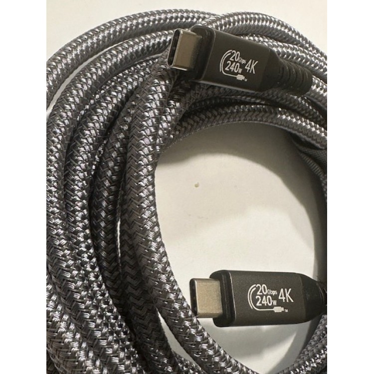 5 metre 4k typec kablo 20 gbps 240w typec kablo