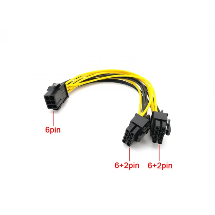 6 pin power çoğaltıcı kablo 6 pin 2x6 pin power çoklayıcı 6 pin 8 pin ekran kartı power çoğaltıcı