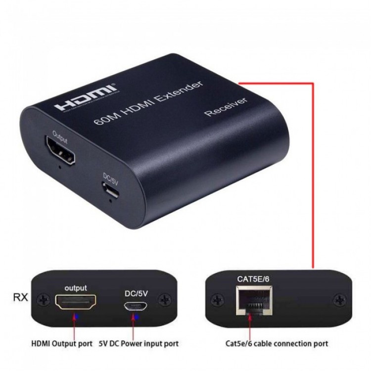 60 metre hdmi extender cat6 ile hdmi uzatıcı 60 metre cat5 hdmi uzatıcı