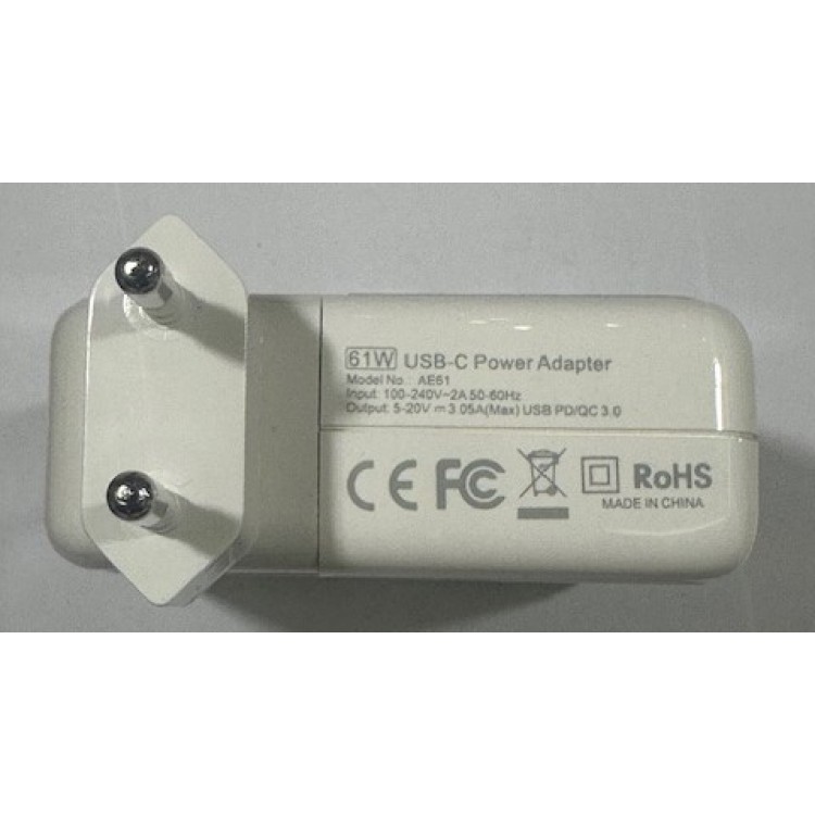 20 volt 3.05 amper apple uyumlu typec adaptör 61 watt typec adaptör
