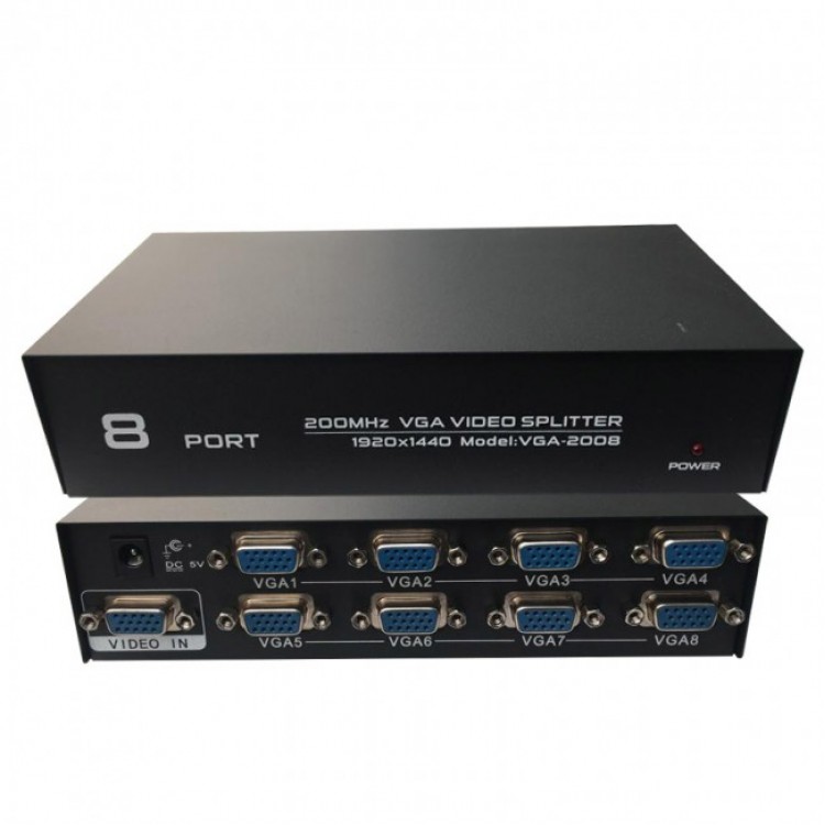 8 port vga splitter 250 mhz 8 port vga çoklayıcı