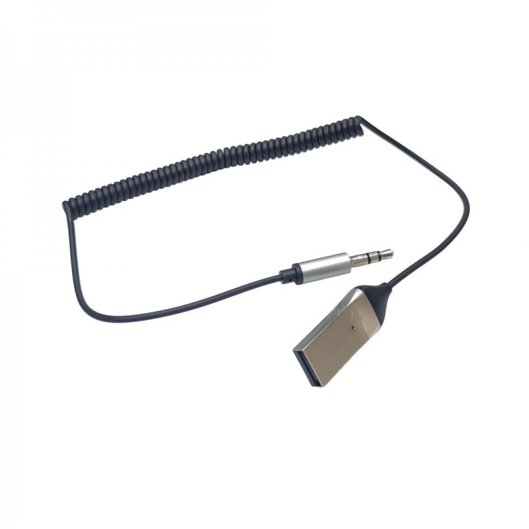 Aux Bluetooth Alıcısı Adaptörü spiral kablolu Otomatik bağlantı