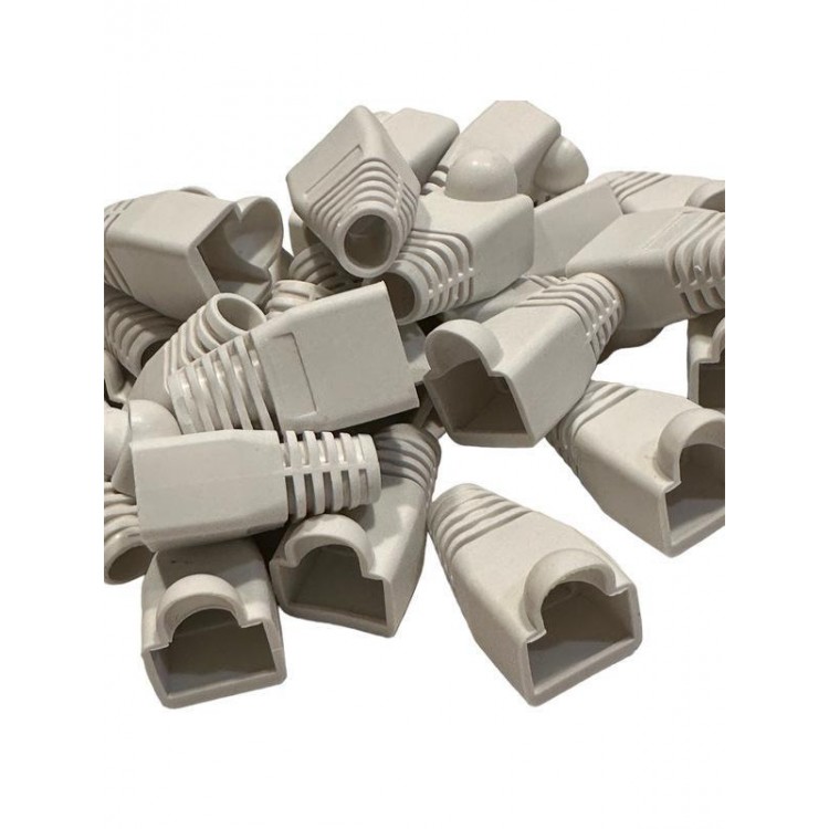 Beyaz cat5 kılıf beyaz cat6 kılıf rj45 koruma kılıfı beyaz 100 adet