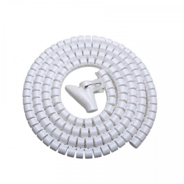 Beyaz Renk Spiral kablo toplayıcı kablo düzenleyici spiral Ø 0.28mm1,5m