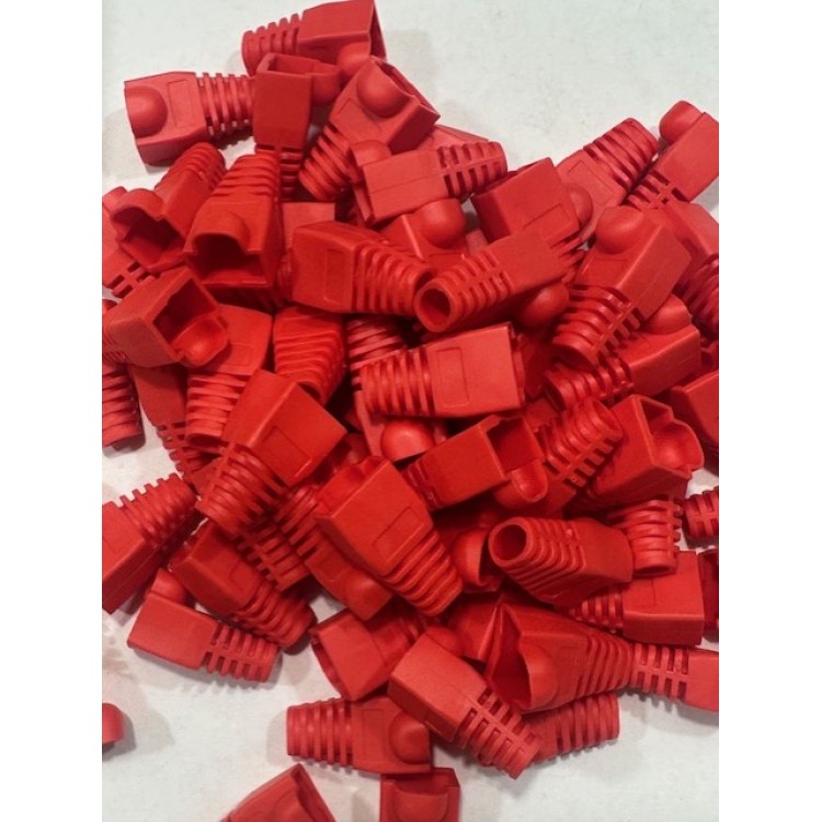 Kırmızı rj45 kılıf kırmızı cat6 kılıf kırmızı cat5 kılıf 100 adet