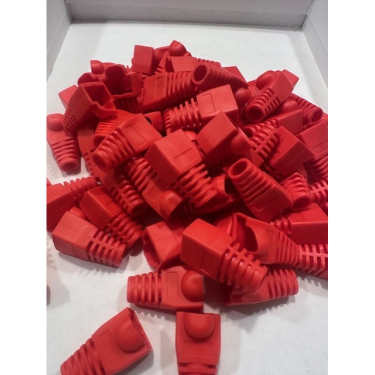 Kırmızı rj45 kılıf kırmızı cat6 kılıf kırmızı cat5 kılıf 100 adet