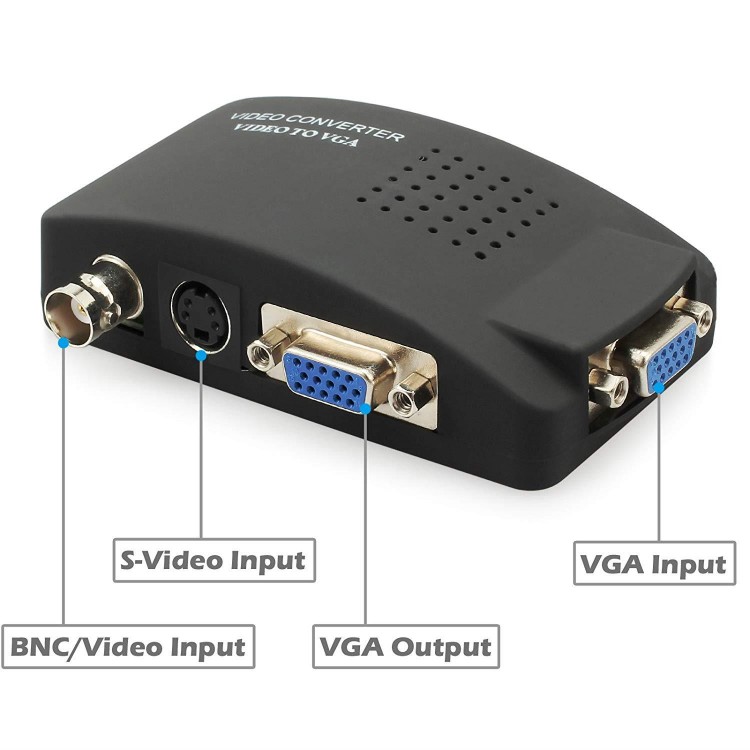 Bnc vga çevirici svideo vga çevirici s-video vga çevirici bnc vga dönüştürücü