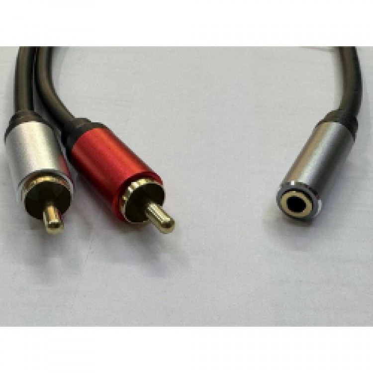 Dişi 3.5 mm erkek 2 rca çecirici kablo 2 rca erkek 3.5 dişi stereo çevirici
