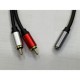 Dişi 3.5 mm erkek 2 rca çecirici kablo 2 rca erkek 3.5 dişi stereo çevirici