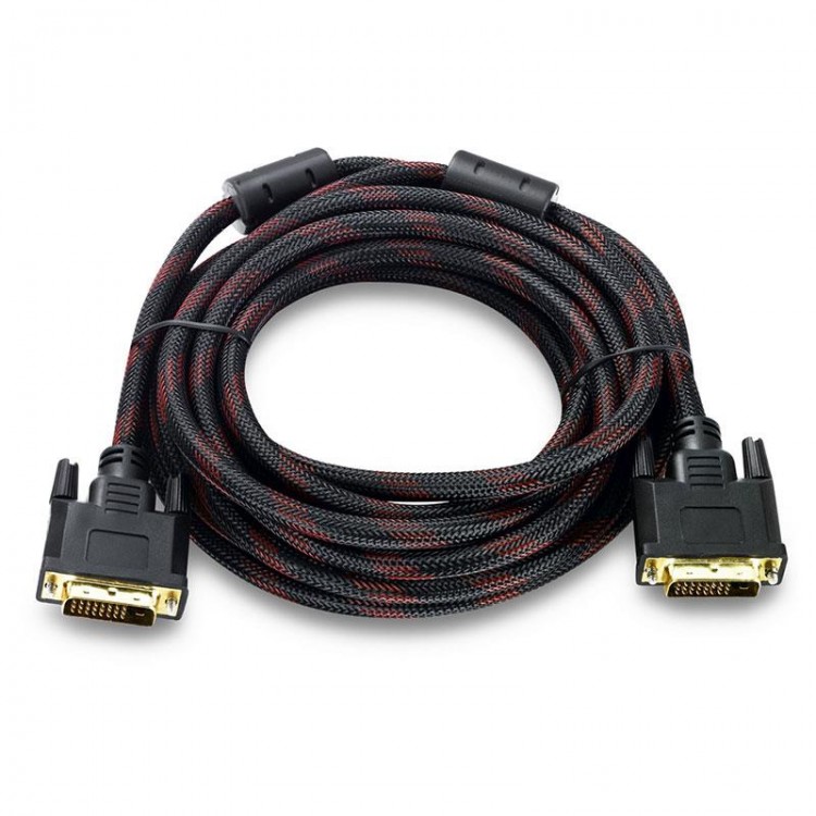dvı 24+1 örgülü kablo DVI-D 24+1 erkek erkek kablo 10m