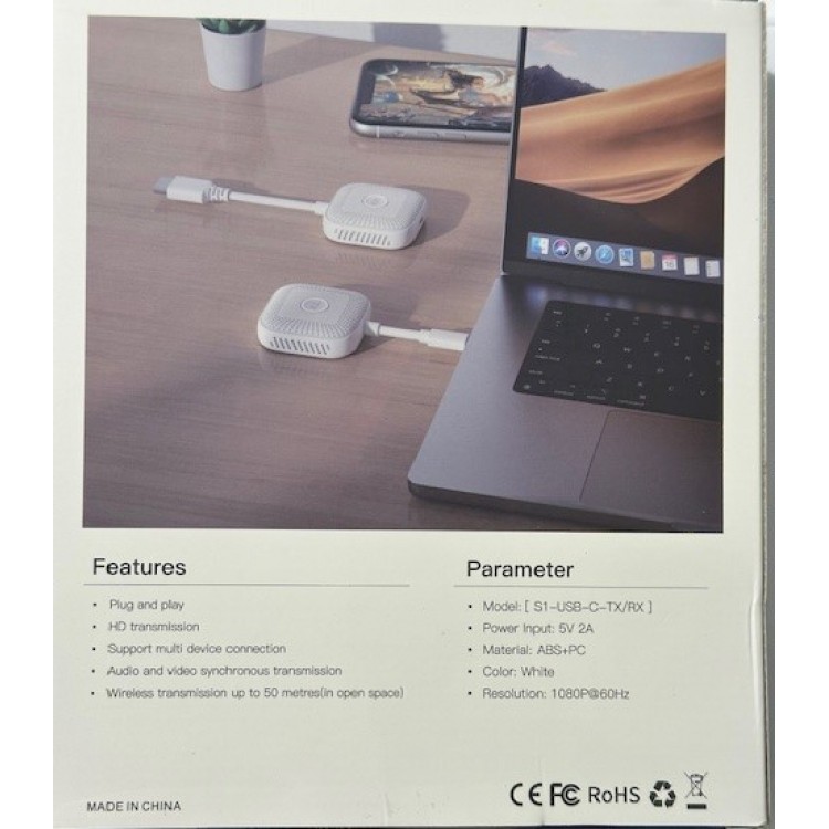 Kablosuz typec hdmi aktarıcı wireless type-c hdmi kablosuz görüntü aktarıcı