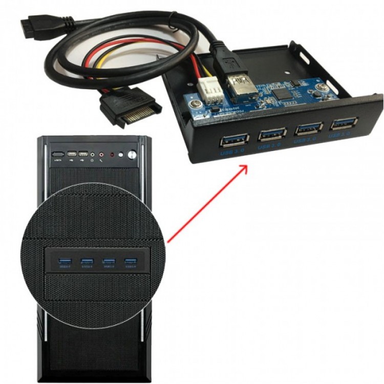 Kasa ön panel 4 port usb 3.0 çoğaltıcı anakart usb 3.0 çoğaltıcı