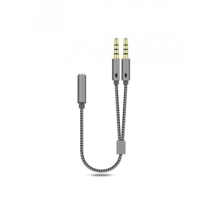 Kulaklık mikrofon ayırıcı kablo örgülü kualklık mikrofon ayıırıcı Y kablo