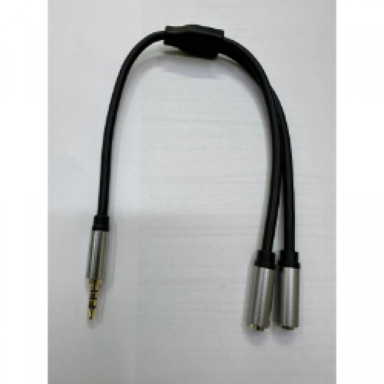 Kulaklık mikrofon çoğaltıcı splitter 4 boğum mikrofon kulaklık çoğaltıcı 2 x 3.5 mm splitter
