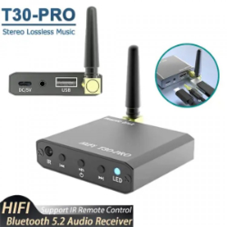 Antenli Bluetooth aux çevirici kumandalı bluetooth aux çevirici t30 pro