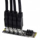 M.2 Mkey PCI E to 4port usb 3.0 1x riser çoklayıcı kart nvme