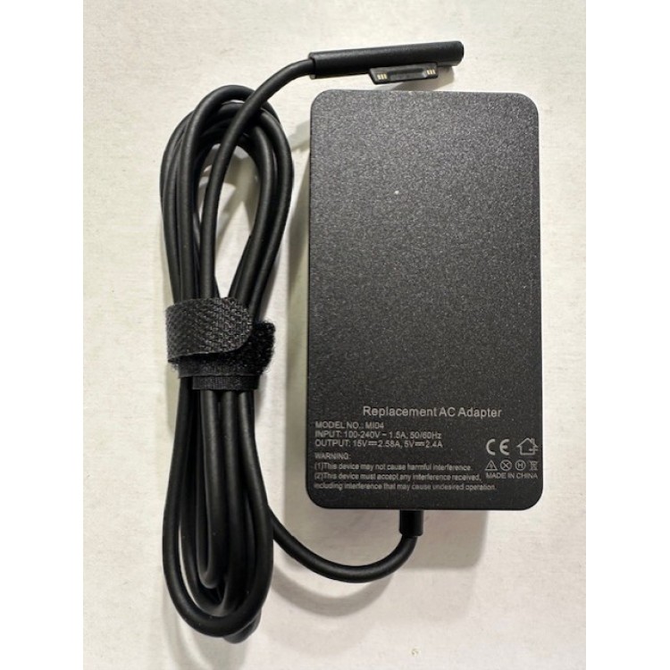 Microsoft uyumlu surface pro7 adaptör 15 volt 2.58 amper 5 volt 2.4 amper surface adaptör