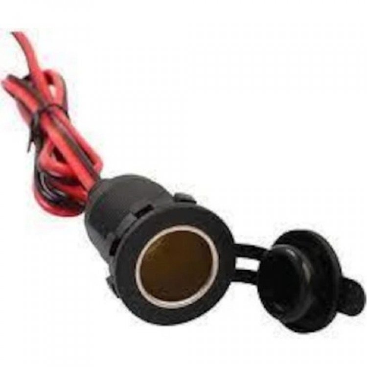 Montaj tipi dişi çakmak soketi Kablolu Dişi Çakmak Soketi Vidalı Tip 12 Volt - 24 Volt Dc Araba Oto Çakmak Soketi