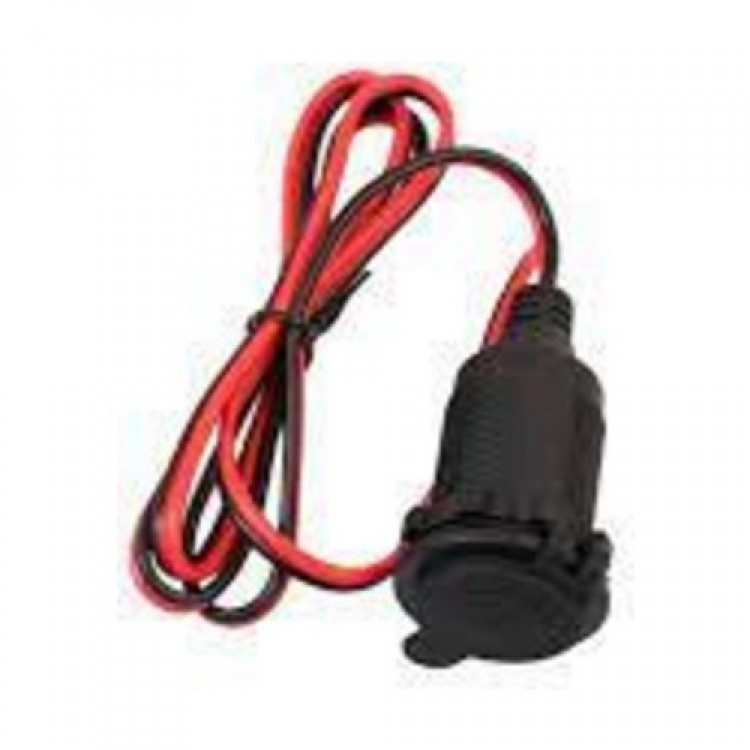 Montaj tipi dişi çakmak soketi Kablolu Dişi Çakmak Soketi Vidalı Tip 12 Volt - 24 Volt Dc Araba Oto Çakmak Soketi