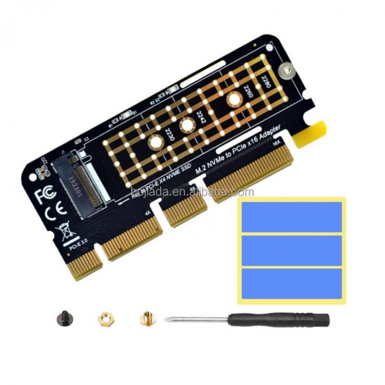 PCIe X16/X8/X4 m.2 ssd nvme ssd çevirici Kart Alüminyum soğutuculu çevirici
