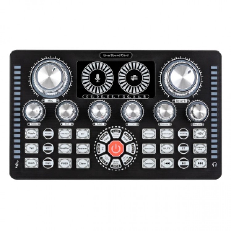 Profosyonel canlı yayın ses kartı profosyonel audio mixer 48 volt canlı yayın ses kartı