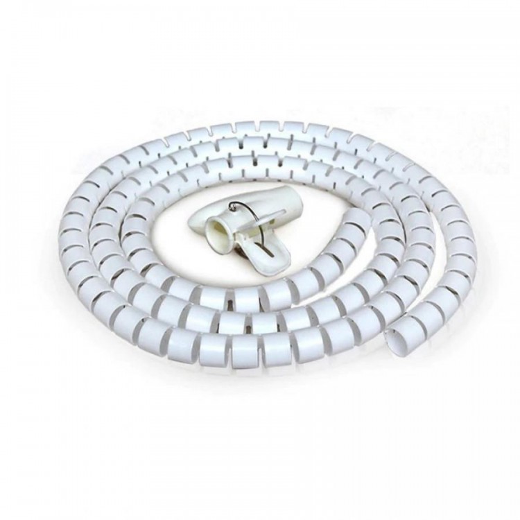Beyaz Renk Spiral kablo toplayıcı kablo düzenleyici spiral Ø 0.28mm1,5m