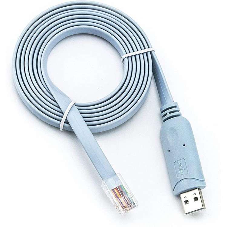 Usb 2.0 Uyumlu Cisco Router Rj45 Konsol Kablosu Usb To Rj45 KabloUSB RJ45 konsol kablosu RS232 seri adaptör Cisco Router için 1.5 metre
