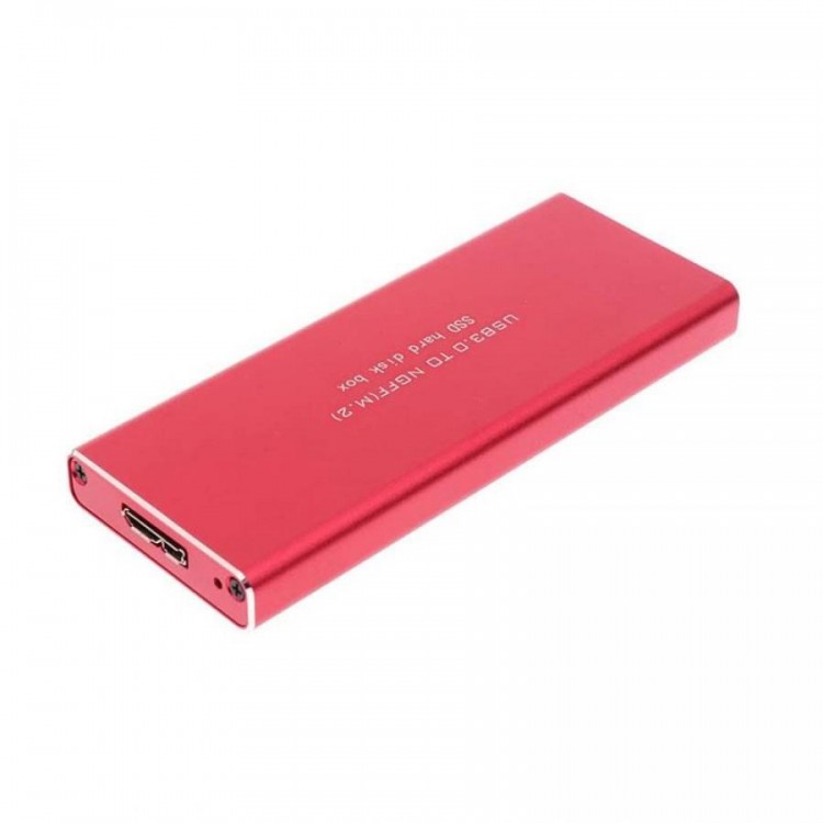 Usb 3.0 to m.2 ngff harici ssd harddisk kutusu kırmızı