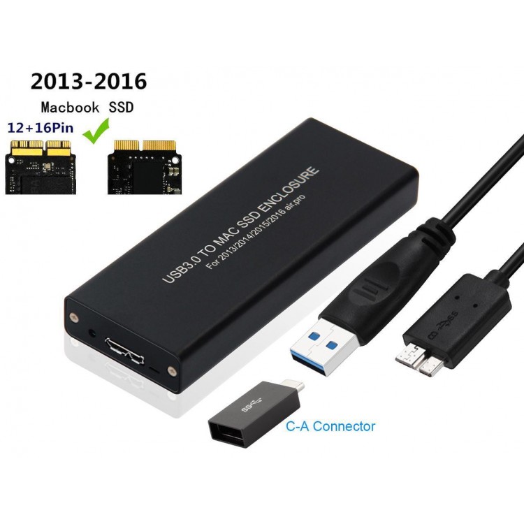 2013 macbook ssd usb type-c çevirici 12+16 pin macbbok ssd typec usb çevirici