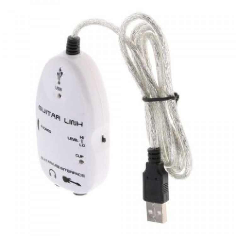 Usb guitar link kablo usb enstrüman kablosu 6.3 mm girişli usb ses kartı