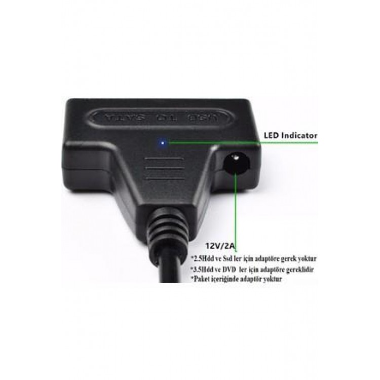 Usb sata hdd kablo usb usb harddisk bağlantı kablosu usb sata ssd bağlantı kablosu