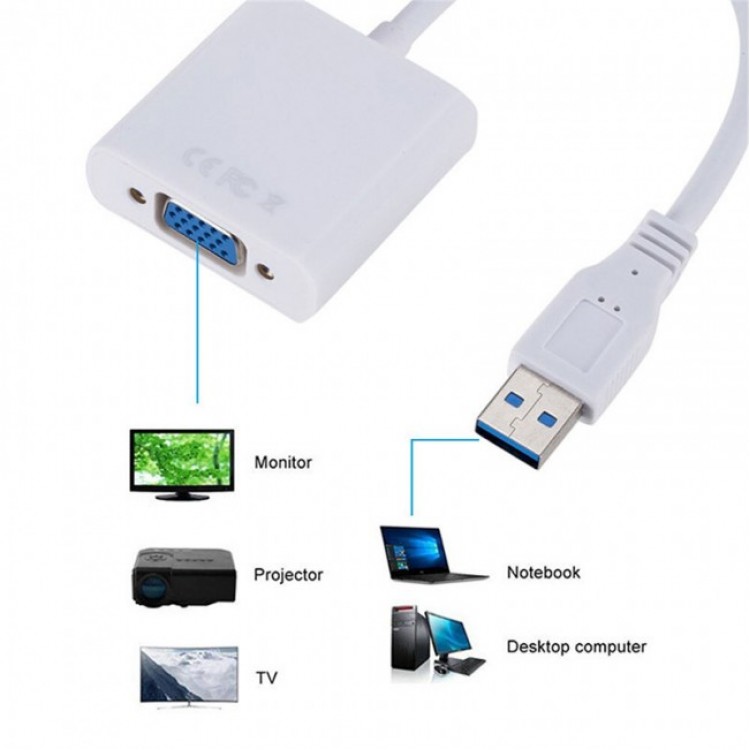 Usb vga dönüştürücü usb 3.0 vga çevirici