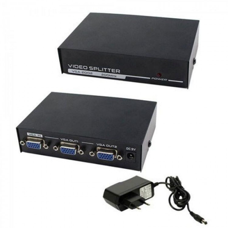 Vga 2 port monitör çoklayıcı 200 mhz vga splitter