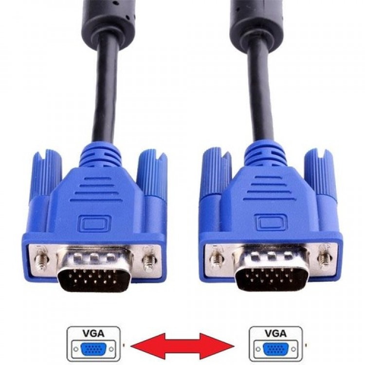 Vga kablo 15 pin vga  erkek erkek görüntü kablosu 10 metre