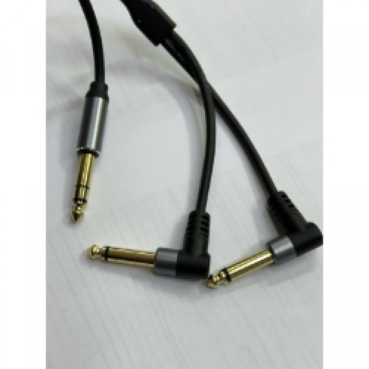 6.3 mm stereo 2x 6.3 mm mono kablo 6.3 mm y kablo