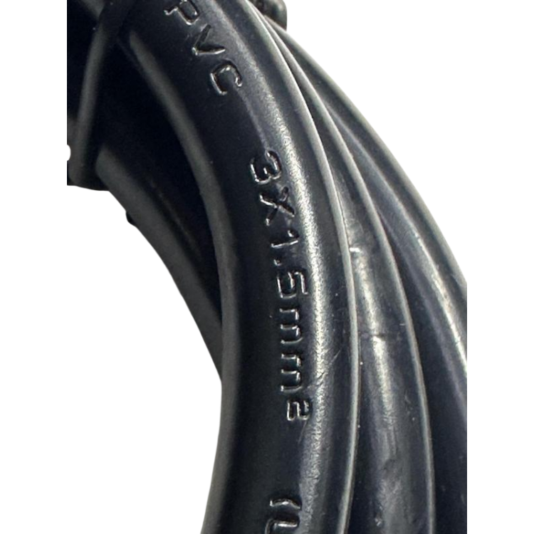 1.8 metre 1.5mm power kablo 3x1.5mm oluklu power kablo