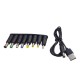 Usb kablo + 8'li notebook adaptör ucu seti